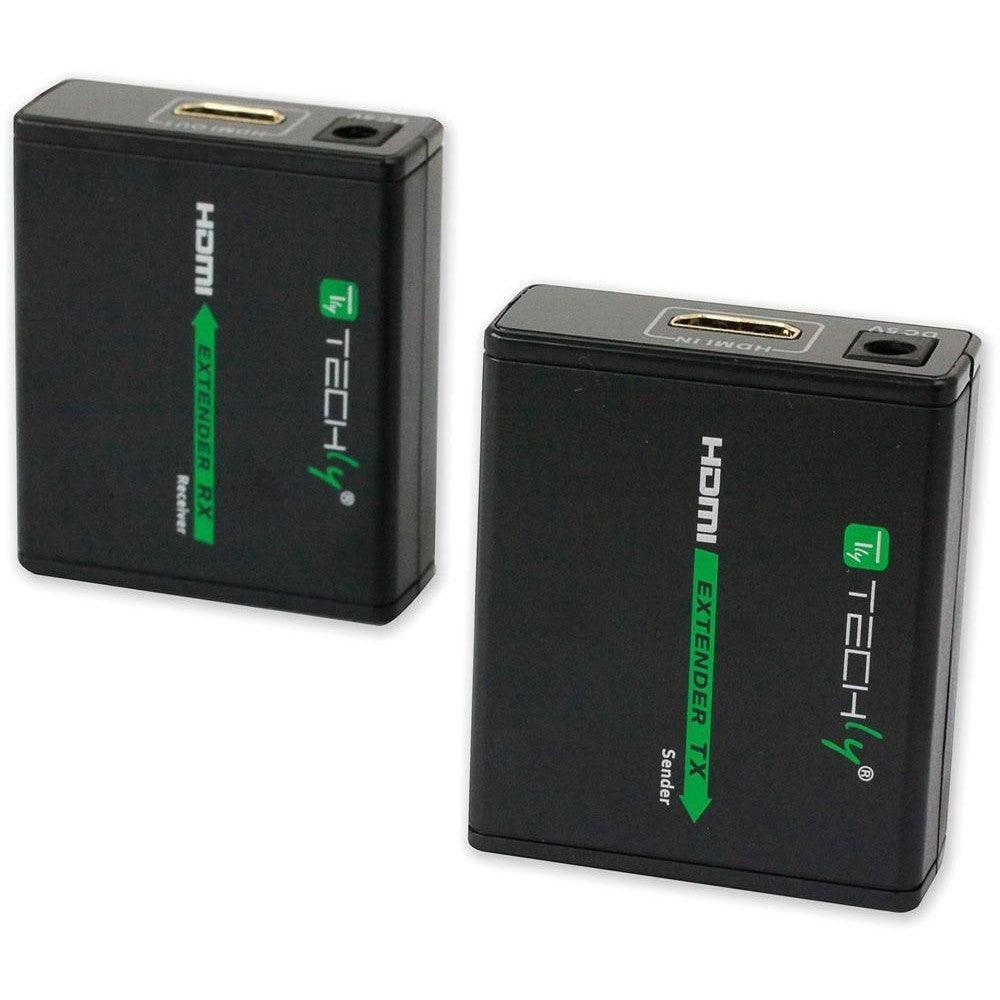 TECHLY EXTENDER HDMI FULL HD 3D FINO A 60 METRI PER CAVI CAT 5E 6 6A 7 - TechSoundSystem.com