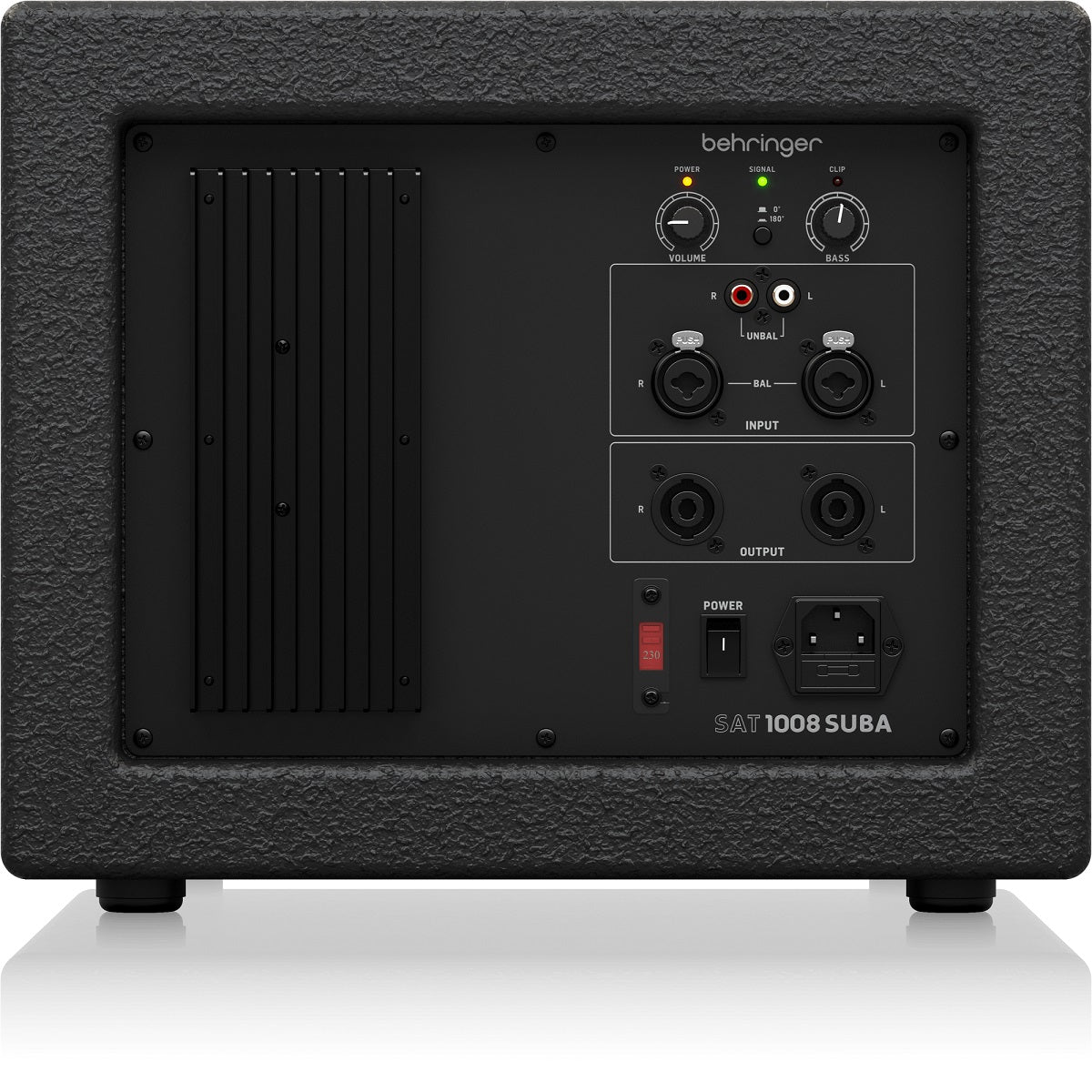 BEHRINGER SAT 1008 SUBA SUBWOOFER AMPLIFICATO 8" 600W CON CROSSOVER STEREO - TechSoundSystem.com