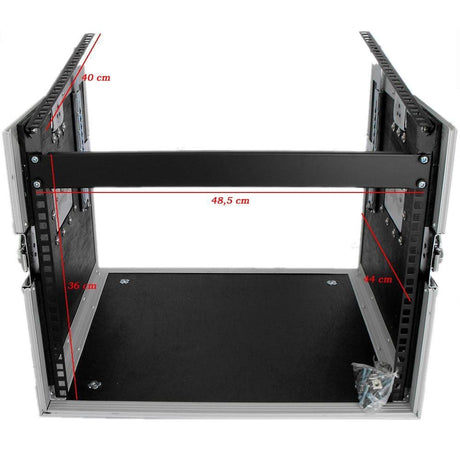 EXTREME YC8UR9M FLIGHT CASE LEGNO 10MM COMBO UNITA RACK 8U MIXER 9U 3 COPERCHI 6 CHIUSURE 2 MANIGLIE 4 RUOTE - TechSoundSystem.com