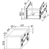 EXTREME YC10UR9M FLIGHT CASE LEGNO 10MM COMBO UNITA RACK 10U MIXER 9U 3 COPERCHI 10 CHIUSURE 4 MANIGLIE 4 RUOTE - TechSoundSystem.com