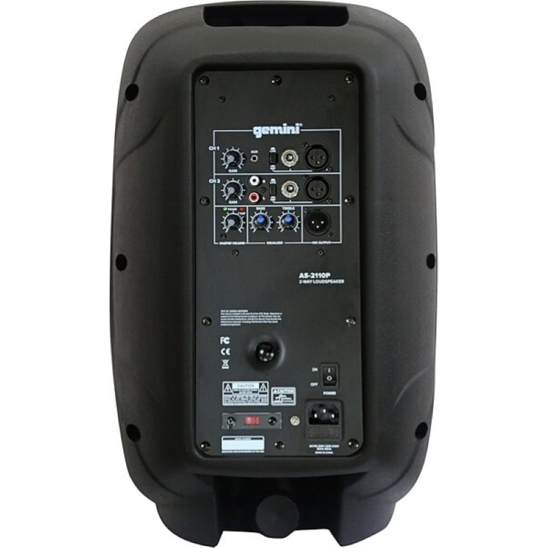 GEMINI AS2110P CASSA ATTIVA 2 VIE 1000W PICCO WOOFER 10" 2CANALI EQ2 BANDE EX-DEMO - TechSoundSystem.com