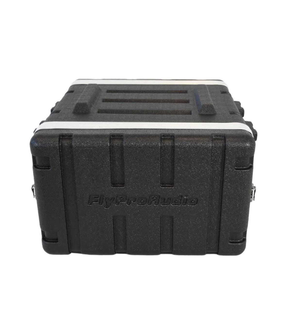 FLYPRO AUDIO FLIGHT CASE 6UM UNITA A TROLLEY IN PLASTICA COLORE NERO LEGGERO E RESISTENTE - TechSoundSystem.com