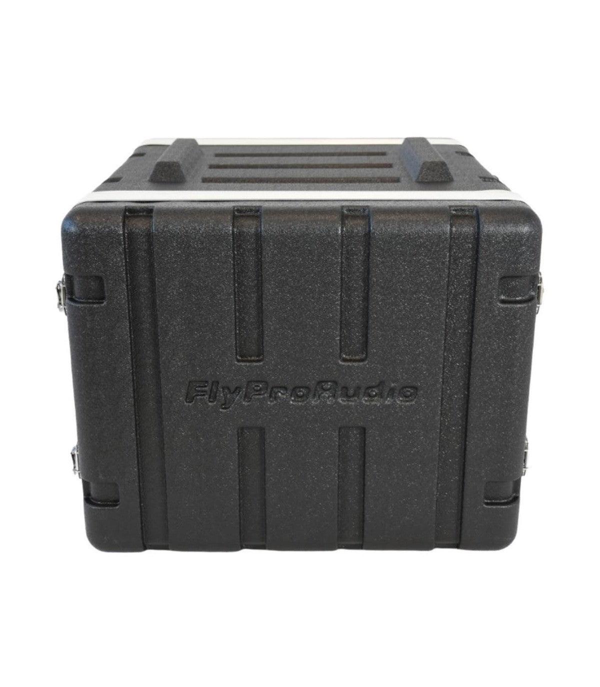 FLYPRO AUDIO FLIGHT CASE 8UM UNITA A TROLLEY IN PLASTICA COLORE NERO LEGGERO E RESISTENTE - TechSoundSystem.com