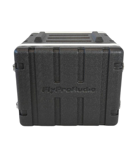 FLYPRO AUDIO FLIGHT CASE 8UM UNITA A TROLLEY IN PLASTICA COLORE NERO LEGGERO E RESISTENTE - TechSoundSystem.com