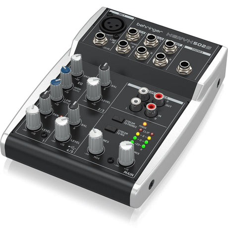 BEHRINGER XENYX 502S MIXER 5 INGRESSI CON INTERFACCIA STREAMING USB EX-DEMO - TechSoundSystem.com