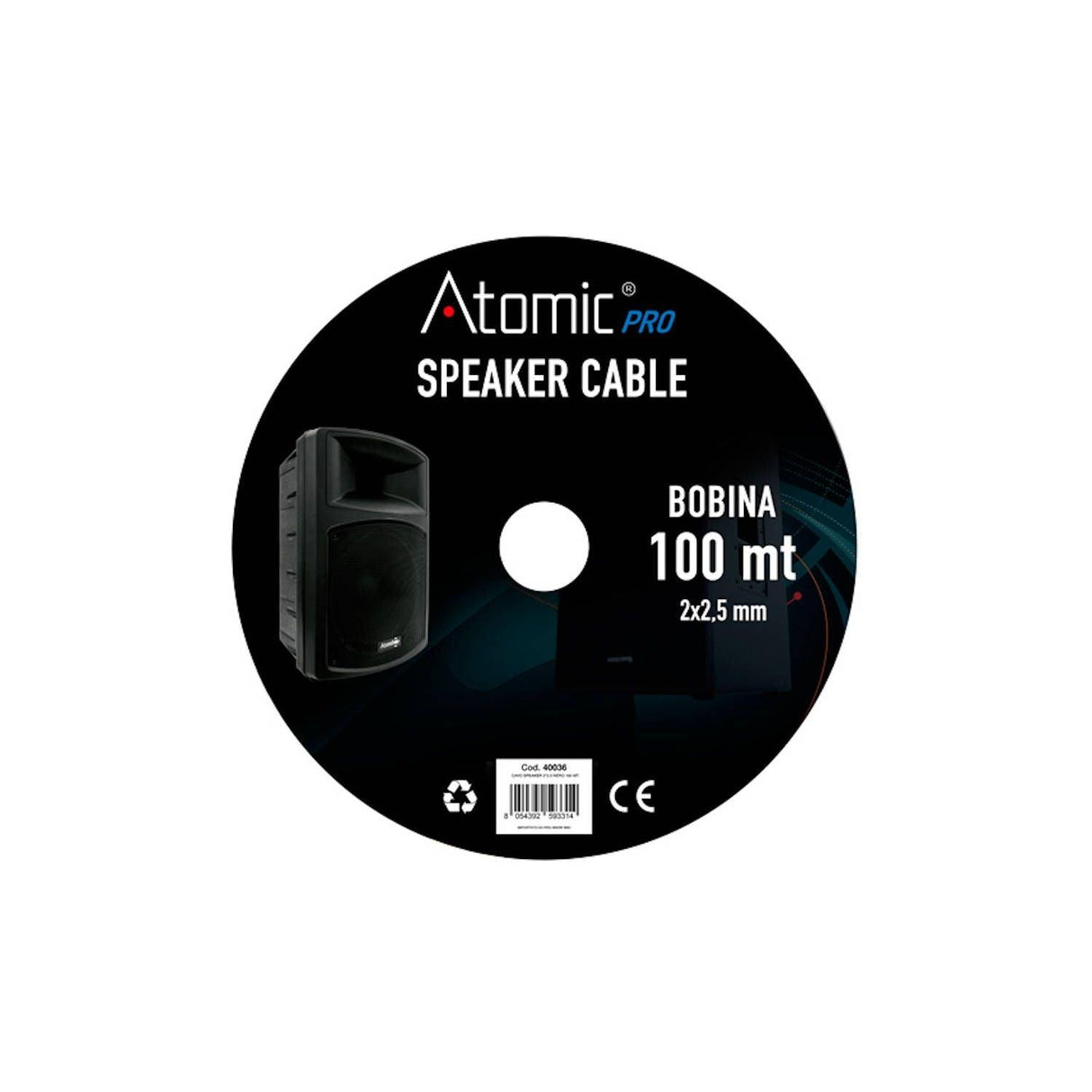 ATOMIC PRO 40036 CAVO DI POTENZA SPEAKER 2x2,5 mmq PREZZO AL METRO - TechSoundSystem.com