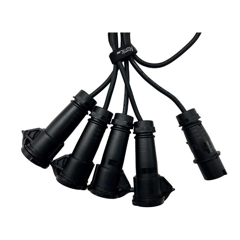 ATOMIC PRO CAVO SPLITTER MOLTIPLICATORE DA SPINA CEE MONOFASE 16A 3P A 4 PRESE - TechSoundSystem.com
