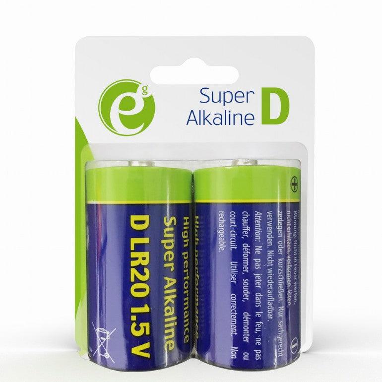 ENERGENIE EG-BA-LR20-01 BATTERIE ALCALINE LR20 (D) CONFEZIONE DA 2 PEZZI - TechSoundSystem.com