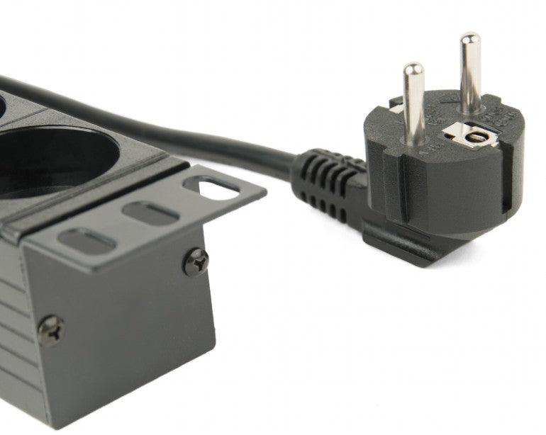 ENERGENIE EG-PDU-014 MULTIPRESA DA 1U RACK 8 PRESE SCHUKO PULSANTE LUMINOSO CON COVER E CAVO 3 MT - TechSoundSystem.com
