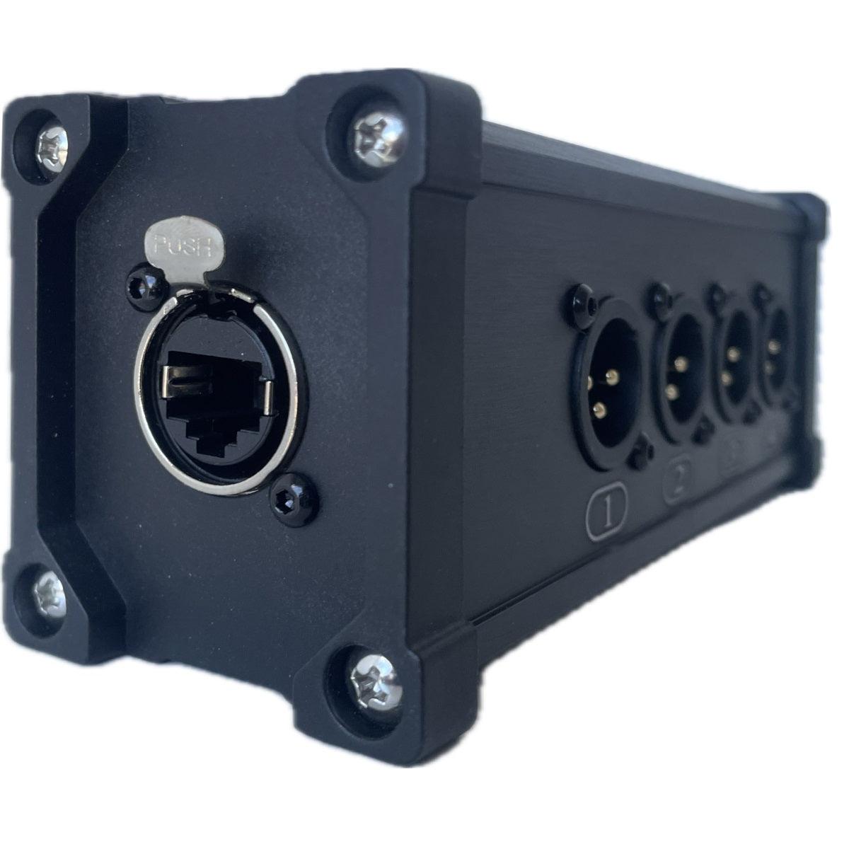 EXTREME RSAB5-4M MINI STAGEBOX EXTENDER AUDIO - DMX SU RJ45 CON 4 CONNETTORI XLR MASCHIO - TechSoundSystem.com