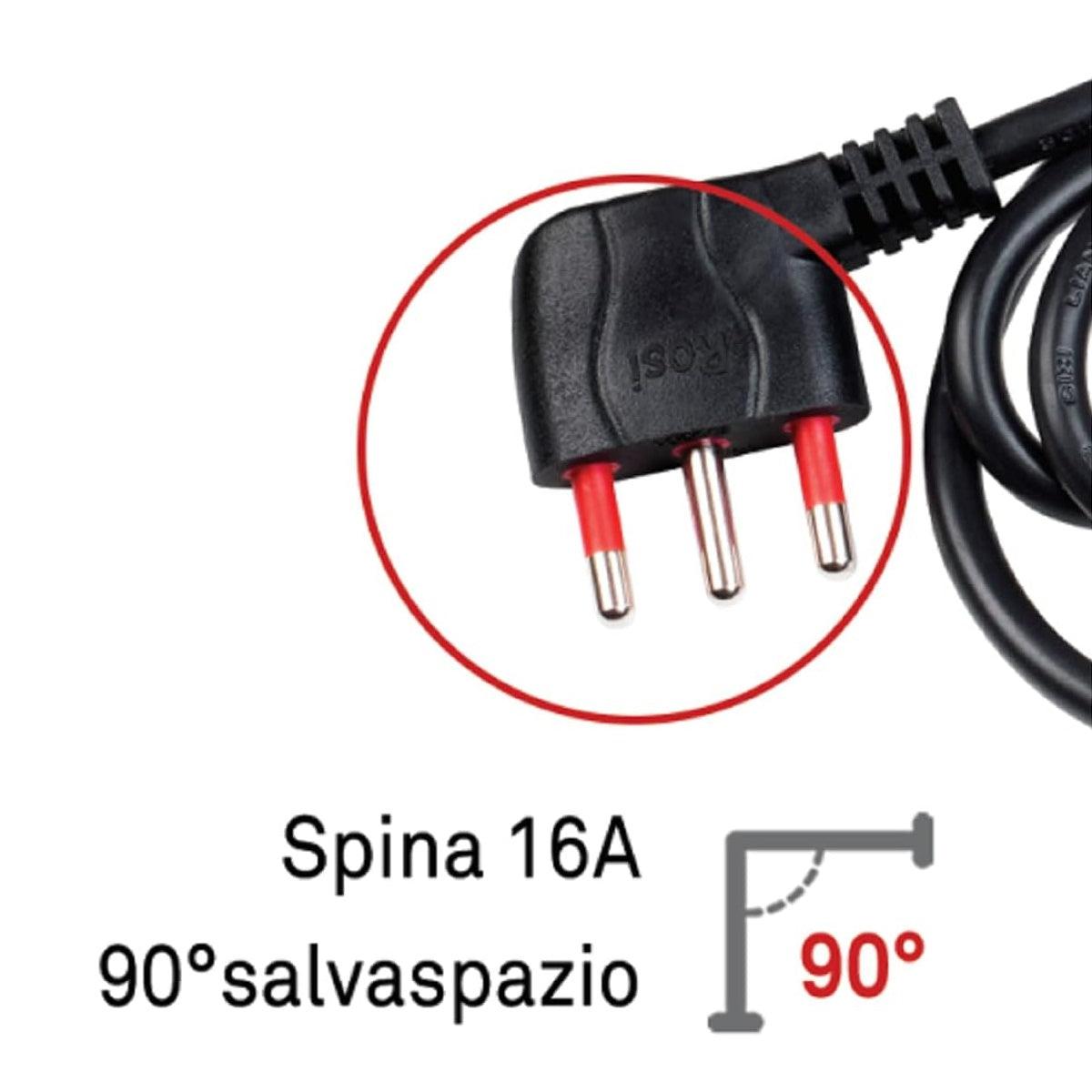 ROSI EMILIA RS94073 MULTIPRESA 4 USCITE SCHUKO+10A+16A INTERRUTTORE LUMINOSO CAVO 1.5MT - TechSoundSystem.com