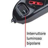 ROSI EMILIA RS94073 MULTIPRESA 4 USCITE SCHUKO+10A+16A INTERRUTTORE LUMINOSO CAVO 1.5MT - TechSoundSystem.com