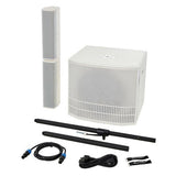 DB ES503 WHITE IMPIANTO COMPLETO ATTIVO 1000W SUBWOOFER + SATELLITI COLORE BIANCO - TechSoundSystem.com