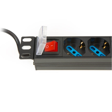 LINK MULTIPRESA ALIMENTAZIONE RACK 19" 9 PRESE UNIVERSALI UNEL TRIPOLARI/SCHUKO CON INTERRUTTORE - TechSoundSystem.com