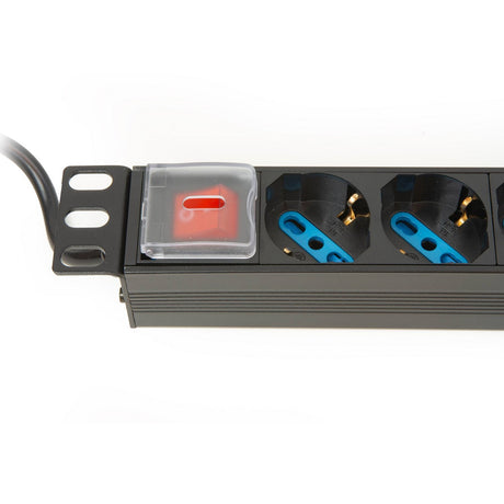 LINK MULTIPRESA ALIMENTAZIONE RACK 19" 9 PRESE UNIVERSALI UNEL TRIPOLARI/SCHUKO CON INTERRUTTORE - TechSoundSystem.com