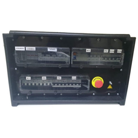 QUADRO CORRENTE POWERBOX SPINA 125A 6 PRESE CEE 16A MONOFASE + 2 32A 5P + 2 16A 5P + 1 63A + 3 SPIE VOLTOMETRO AMPEROMETRO EMERGENZA - TechSoundSystem.com