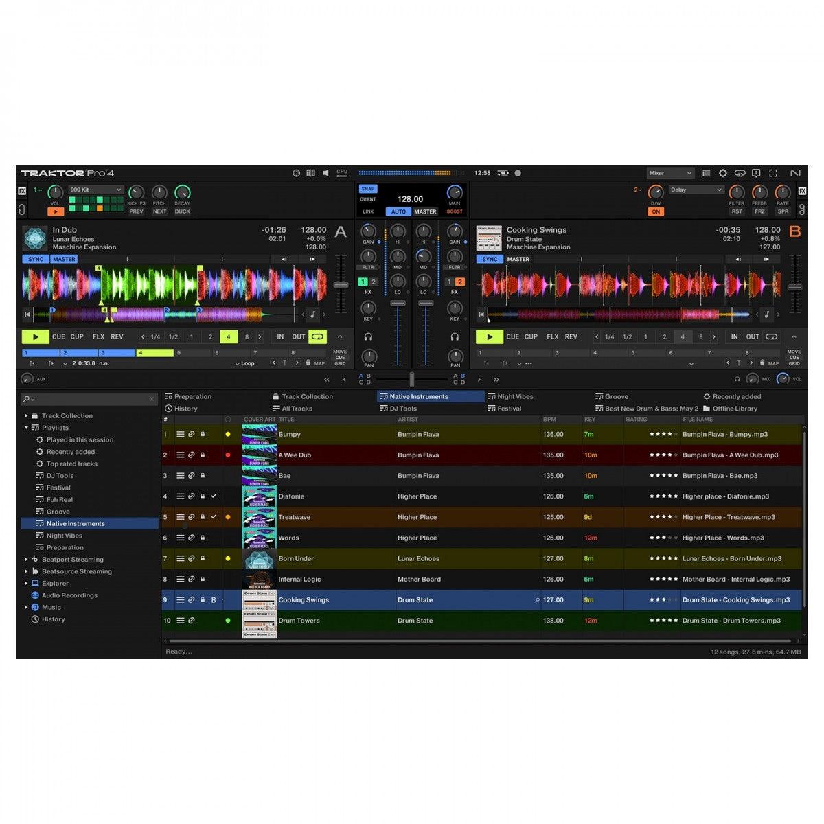 NATIVE INSTRUMENTS TRAKTOR PRO 4 SOFTWARE PER DJ 4 DECK - TechSoundSystem.com