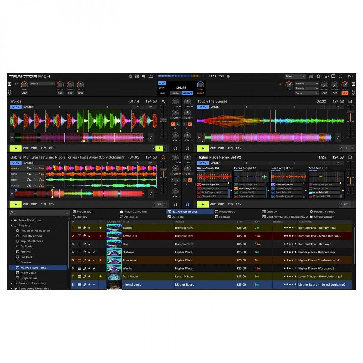 NATIVE INSTRUMENTS TRAKTOR PRO 4 SOFTWARE PER DJ 4 DECK - TechSoundSystem.com