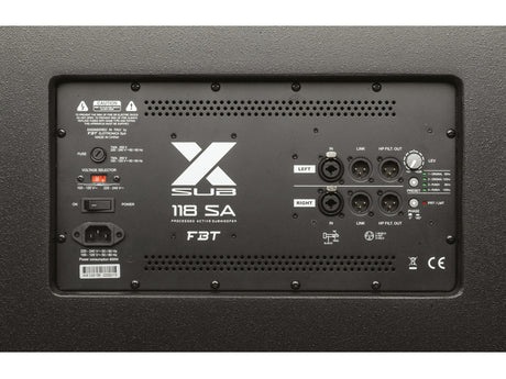 FBT X-SUB 118SA SUBWOOFER ATTIVO 18" 1200 WATT - TechSoundSystem.com