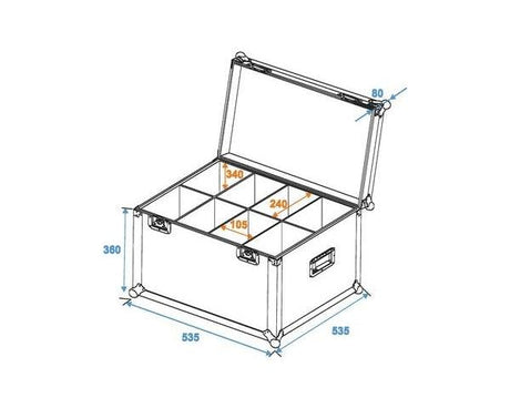ROADINGER FLIGHTCASE PER 8xSLS MISURA M - TechSoundSystem.com