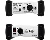 BEHRINGER DI100 DIRECT BOX ULTRA DI BOX ATTIVA A BATTERIA O ALIMENTAZIONE PHANTOM POWER +48 VOLT - TechSoundSystem.com