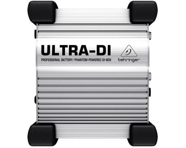 BEHRINGER DI100 DIRECT BOX ULTRA DI BOX ATTIVA A BATTERIA O ALIMENTAZIONE PHANTOM POWER +48 VOLT - TechSoundSystem.com
