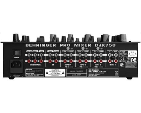 BEHRINGER DJX750 PRO MIXER PER DJ CON 5 CANALI ED EFFETTI DIGITALI E CONTATORE BPM - TechSoundSystem.com