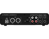 BEHRINGER UMC204HD INTERFACCIA AUDIO 2X4 SCHEDA AUDIO MIDI USB 2 IN 4 OUT 24 BIT 192 KHZ 2 PREAMPLIFICATORI MICROFONICI MIDAS PHANTOM POWER +48V EX-DEMO - TechSoundSystem.com