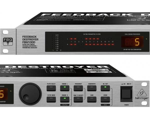 BEHRINGER FBQ1000 ANTIFEEDBACK 2 CANALI SOPPRESSORE ED EQUALIZZATORE PARAMETRICO - TechSoundSystem.com