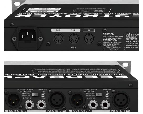 BEHRINGER FBQ1000 ANTIFEEDBACK 2 CANALI SOPPRESSORE ED EQUALIZZATORE PARAMETRICO - TechSoundSystem.com
