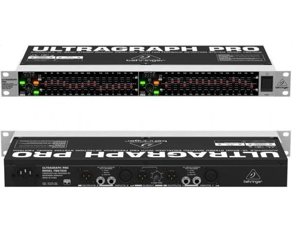 BEHRINGER FBQ1502HD ULTRAGRAPH PRO EQUALIZZATORE GRAFICO 15 BANDE STEREO RILEVATORE DI FEEDBACK - TechSoundSystem.com