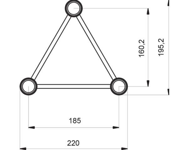 PRO TRUSS ST22T3D RACCORDO T 3 VIE - TechSoundSystem.com