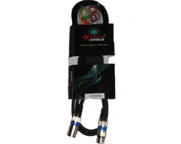 EXTREME CAVO MICROFONO/CASSE 2 METRI 1 CONNETTORE XLR MASCHIO 1 FEMMINA + STRAP + 12 ANELLINI CAVO MICROFONICO 6.5MM CONNETTORI SMONTABILI METALLO ANTISCIVOLO - TechSoundSystem.com