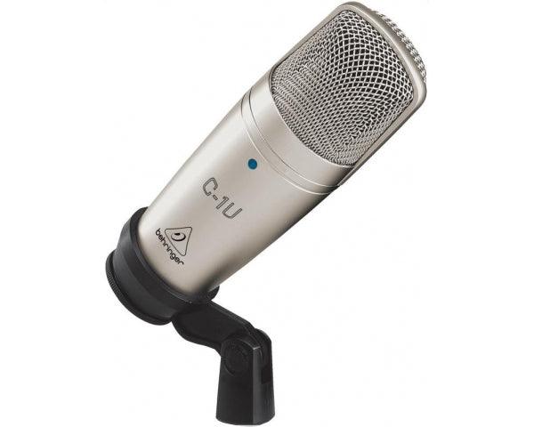 BEHRINGER C1U MICROFONO USB DA STUDIO A CONDENSATORE + SOSPENSIONE + CUSTODIA - TechSoundSystem.com