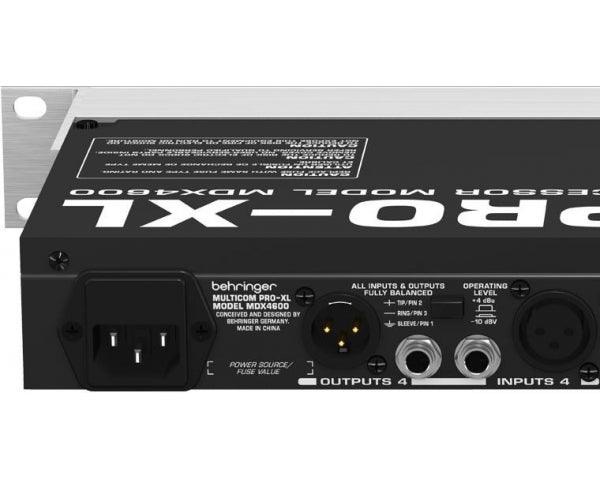 BEHRINGER MDX4600 V2 MULTICOM PRO-XL COMPRESSORE 4 CANALI