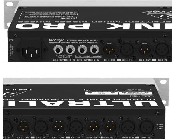 BEHRINGER MX882 V2 ULTRALINK PRO MIXER/SPLITTER MX-882 2/6 CANALI EX-DEMO - TechSoundSystem.com