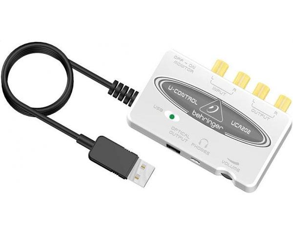 BEHRINGER UCA202 U-CONTROL INTERFACCIA AUDIO USB SILVER 48KHZ PC MAC + USCITA OTTICA S/PDIF + SOFTWARE - TechSoundSystem.com