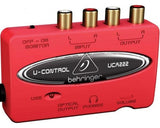 BEHRINGER UCA222 U-CONTROL INTERFACCIA AUDIO USB ROSSA 48KHZ + USCITA OTTICA S/PDIF + SOFTWARE - TechSoundSystem.com