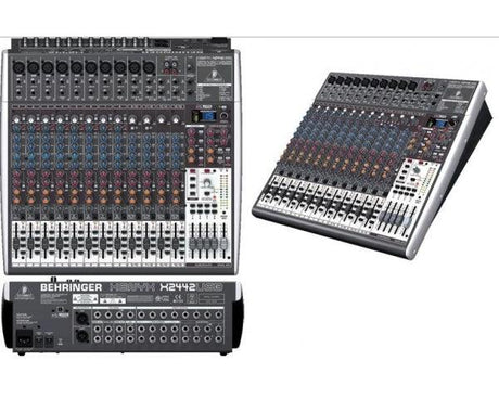 BEHRINGER XENYX X2442-USB MIXER PASSIVO 24 INGRESSI EFFETTI 24 BIT 8 COMPRESSORI 4 AUX 4 SUB + INTERFACCIA AUDIO USB - TechSoundSystem.com