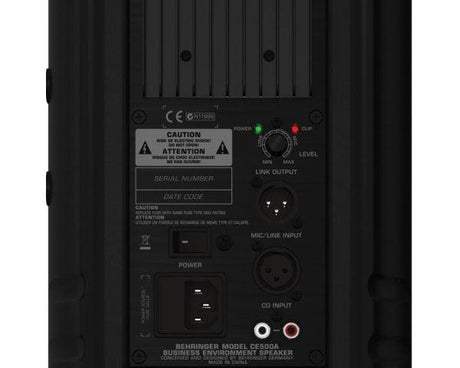 BEHRINGER CE500A-BK CASSA MONITOR DA INSTALLAZIONE 80W ATTIVO NERO + SUPPORTO DA MURO - TechSoundSystem.com