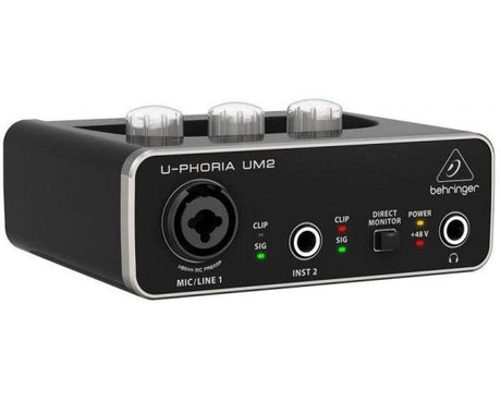 BEHRINGER U-PHORIA STUDIO BUNDLE INTERFACCIA AUDIO USB UM2 + MICROFONO C1 + CUFFIE HPS5000 EX-DEMO - TechSoundSystem.com