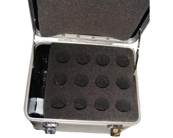 EXTREME KLMIC12 CASE ABS CUSTODIA 12 MICROFONI + SPAZIO PORTA-CAVI + VANO EXTRA SUPERIORE + CHIUSURE CHIAVI - TechSoundSystem.com