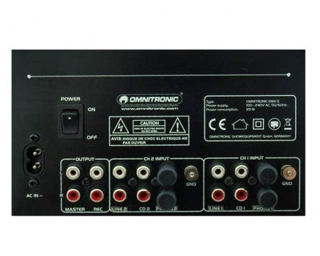 OMNITRONIC PM-222 MIXER PER DJ 2 CANALI - TechSoundSystem.com