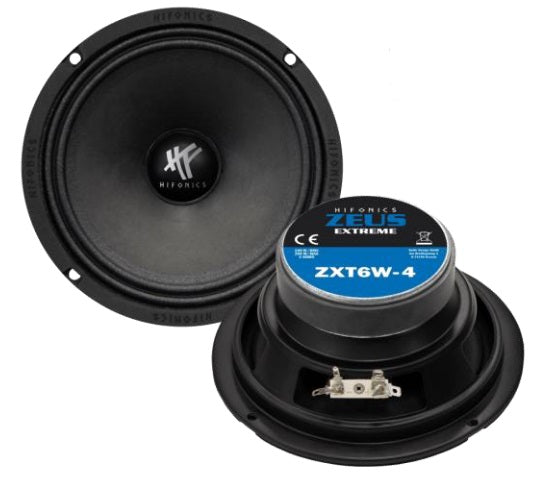 Hifonics ZXT 6W-4 coppia woofer serie SPL da 6.5",  200W, 4 ohm 95dB