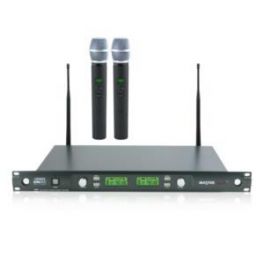 Master Audio UR602H Radiomicrofono palmare UHF doppio canale completo - 1 - Techsoundsystem.com