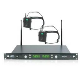Master Audio UR602T Radiomicrofono ad archetto UHF doppio canale completo display LCD - 1 - Techsoundsystem.com