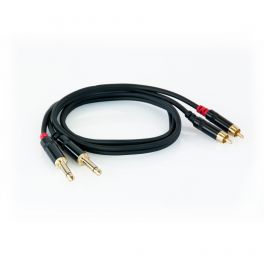 Cavo audio RCA630/1 Master Audio 2 RCA maschi + 2 Jack 6.3mm mono. Lunghezza 1 metro. - 1 - Techsoundsystem.com