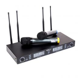 Master Audio BE5035H Radiomicrofoni UHF Sistema wireless doppio canale palmari display LCD - 1 - Techsoundsystem.com