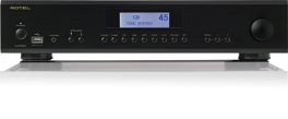 Rotel A-14MKII amplificatore integrato stereo 2 canali 80 Watt, PC-USB con MQA, aptX(TM)  wireless e Bluetooth AAC e un ingresso Phono MM