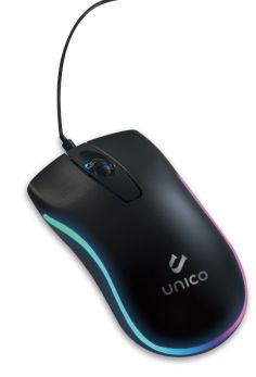 UNICO MS 9952 Mouse USB luminoso - 1200dpi - 1 - Techsoundsystem.com